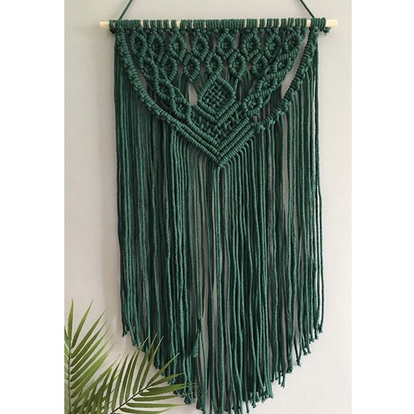 Evergreen Forest Leaf Holiday Boho Macrame Art 🌲 - Picture 2 of 3